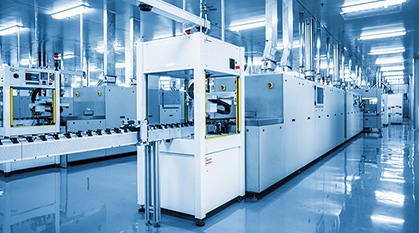 工場内での部品自動搬送