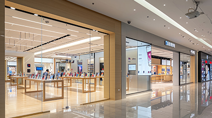 什器の多い小売店・ショーケース