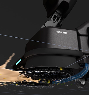 油汚れを撃退！27kgの圧力と強力吸引で床サラサラ