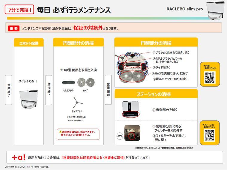 【RACLEBO slim pro】メンテナンス